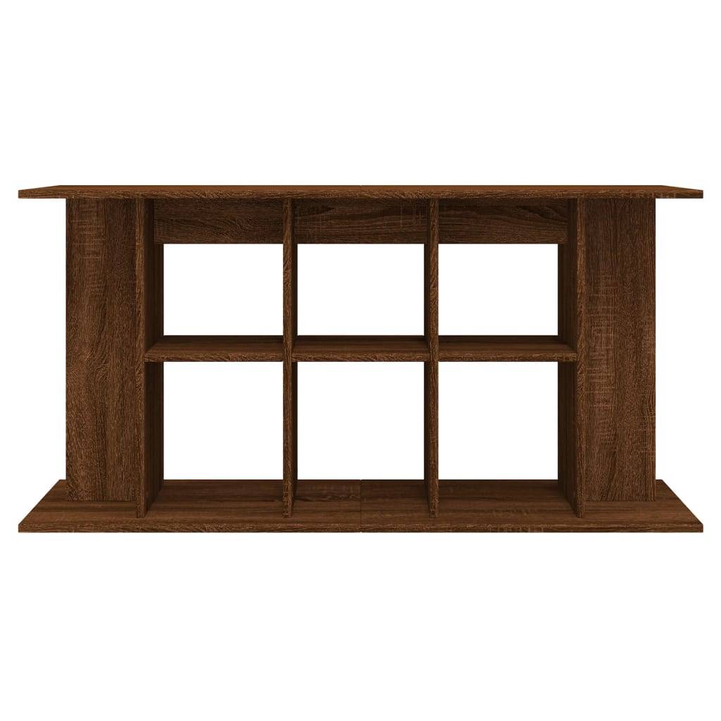 Meuble pour Aquarium Bois d'Ingénierie pour Salon avec Rangement 120x40x60 cm Chêne Marron - ComfortXL Outdoor Living - Image 4