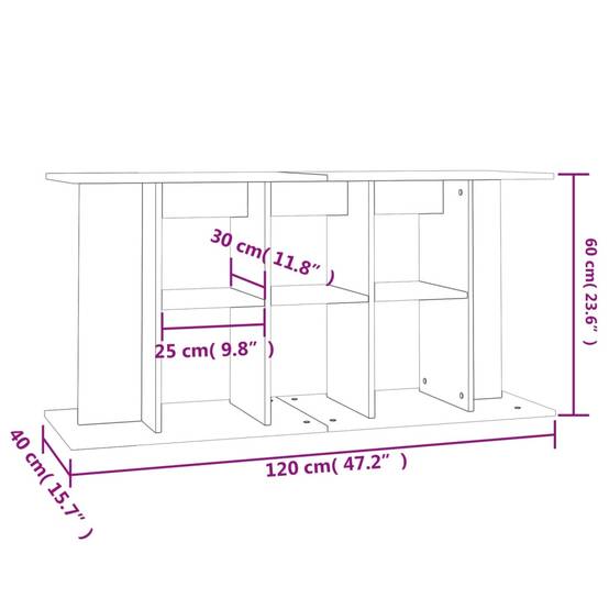 Meuble pour Aquarium Bois d'Ingénierie pour Salon avec Rangement 120x40x60 cm Chêne Marron - ComfortXL Outdoor Living - Image 8