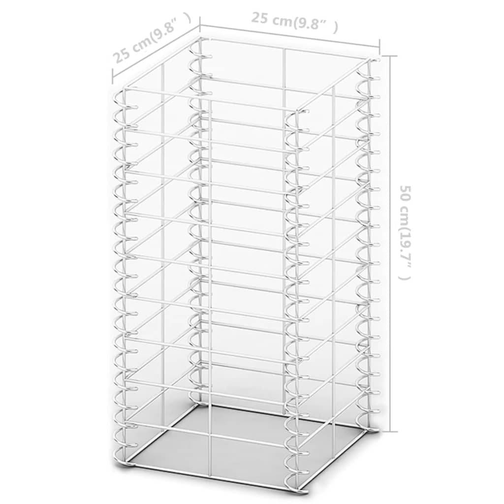 Jeu de panier de gabion 3 pcs Fil galvanisé 25 x 25 x 50 cm - PANGIVO - Image 4