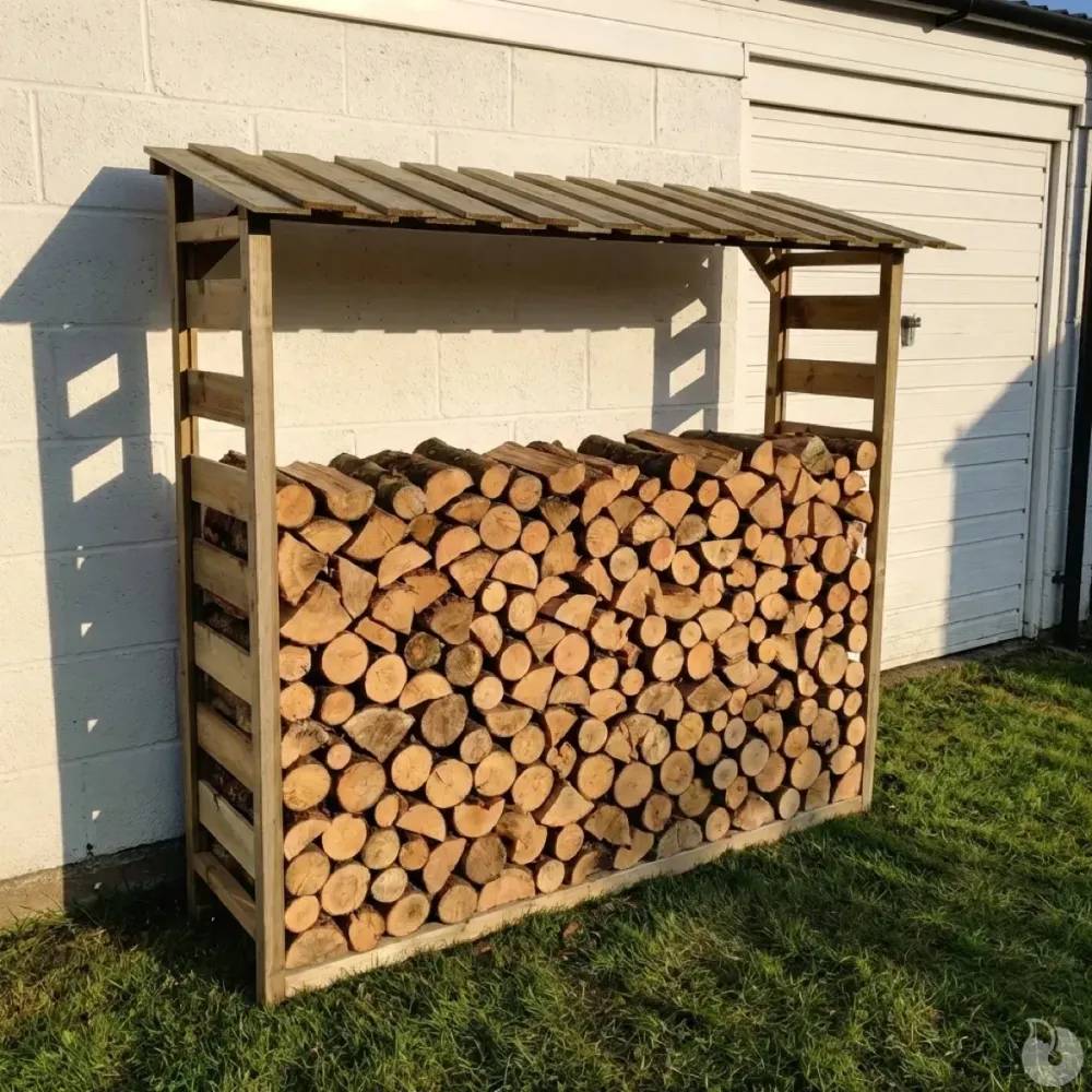 Abri bûches en bois 1,8 stères 170 x 46 x 182 cm - Image 4