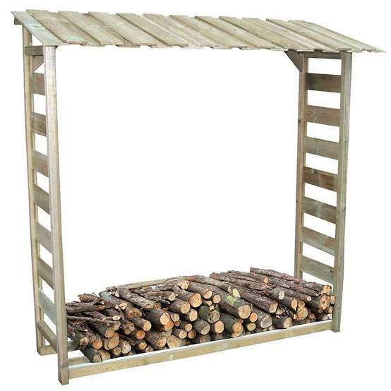 Abri bûches en bois 1,8 stères 170 x 46 x 182 cm - Image 2