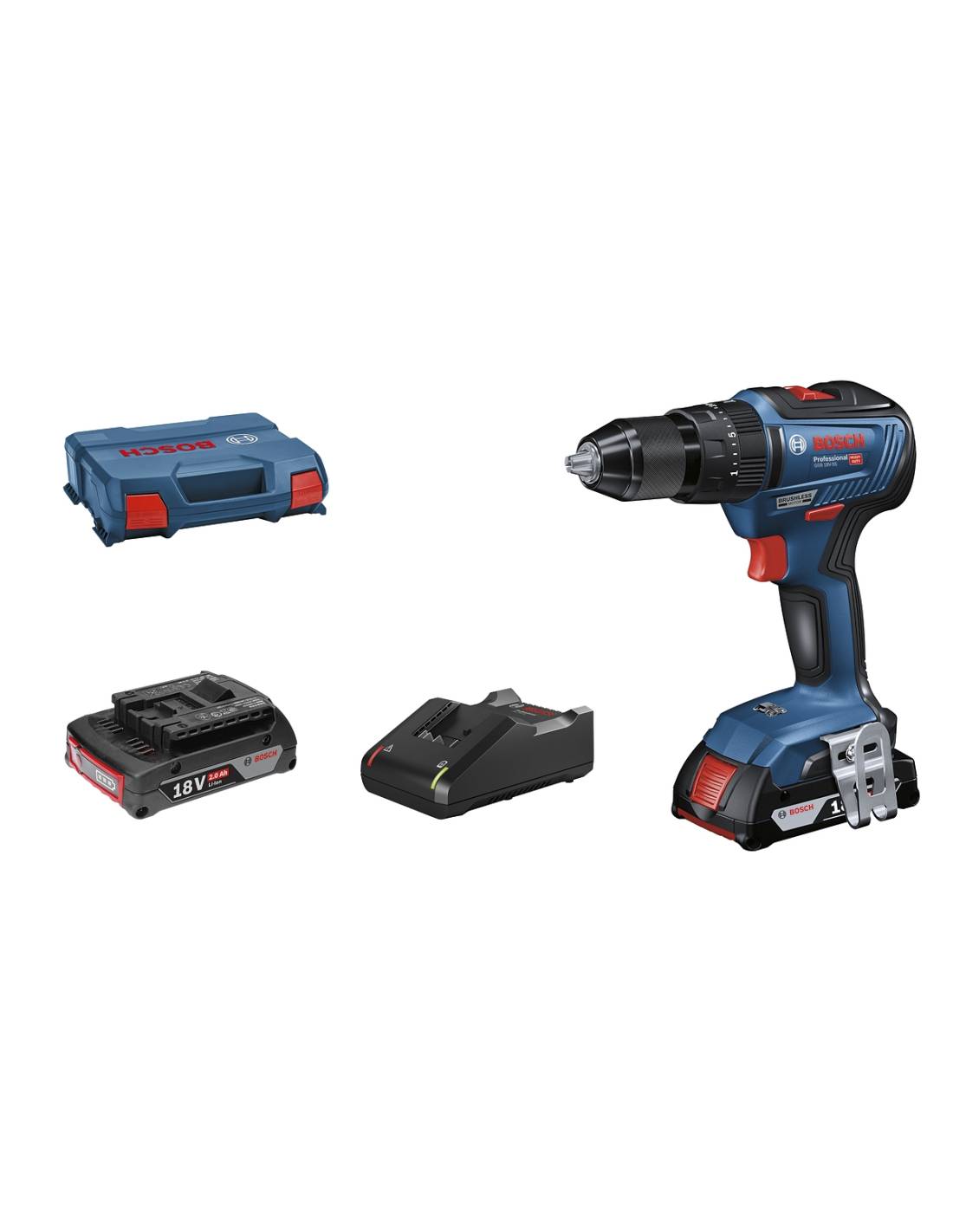 Bosch - Perceuse visseuse à percussion GSB 18V-55 2Ah | 06019H5305 - Bosch - Imagen 1