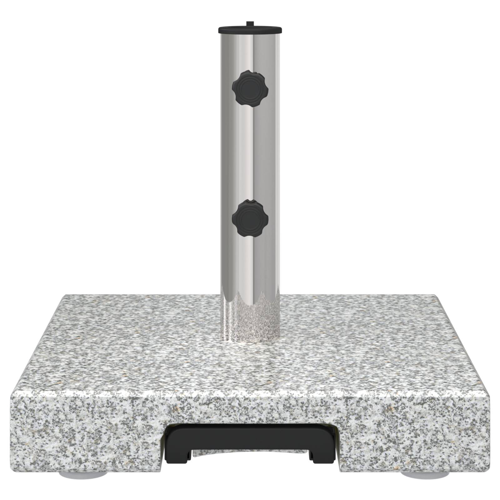 Base de Parasol - Support de Parasol à roulettes avec poignée granit gris 29 kg carrée - Image 6