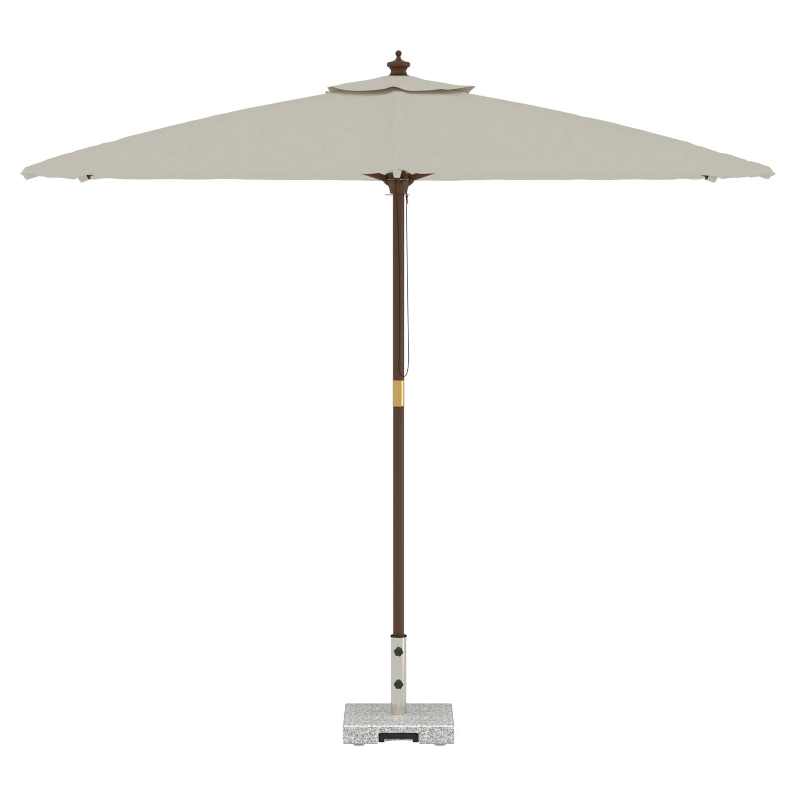 Base de Parasol - Support de Parasol à roulettes avec poignée granit gris 29 kg carrée - Image 3