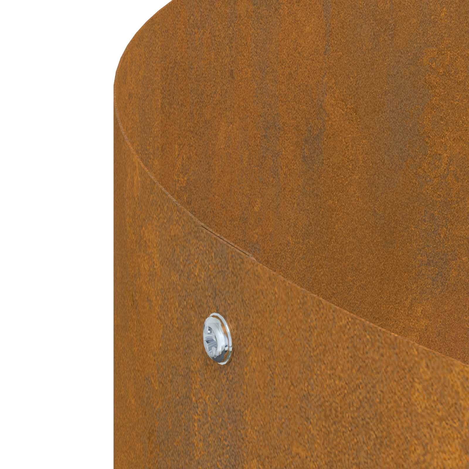 Lot de 5 Entourages d'Arbre Acier Patiné Effet Rouille pour Jardin Ø 40x20 cm Marron - ComfortXL Outdoor Living - Image 5