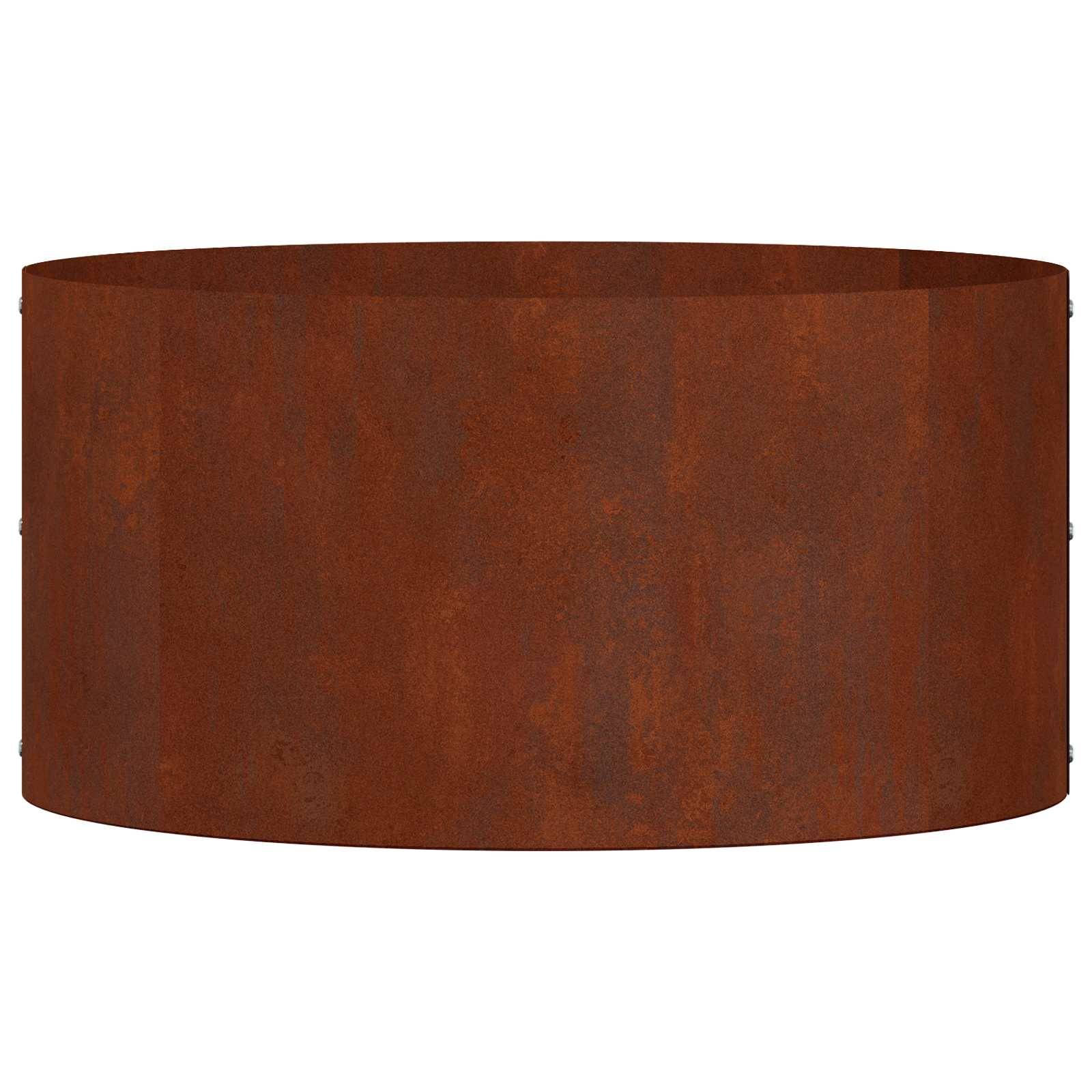 Lot de 5 Entourages d'Arbre Acier Patiné Effet Rouille pour Jardin Ø 40x20 cm Marron - ComfortXL Outdoor Living - Image 3