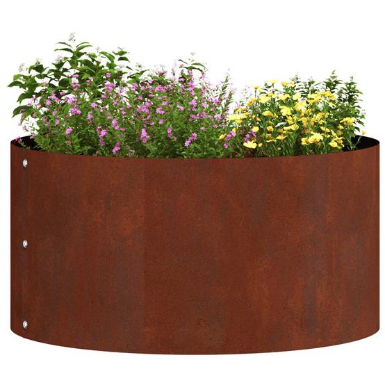 Lot de 5 Entourages d'Arbre Acier Patiné Effet Rouille pour Jardin Ø 40x20 cm Marron - ComfortXL Outdoor Living - Image 2