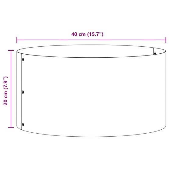 Lot de 5 Entourages d'Arbre Acier Patiné Effet Rouille pour Jardin Ø 40x20 cm Marron - ComfortXL Outdoor Living - Image 8