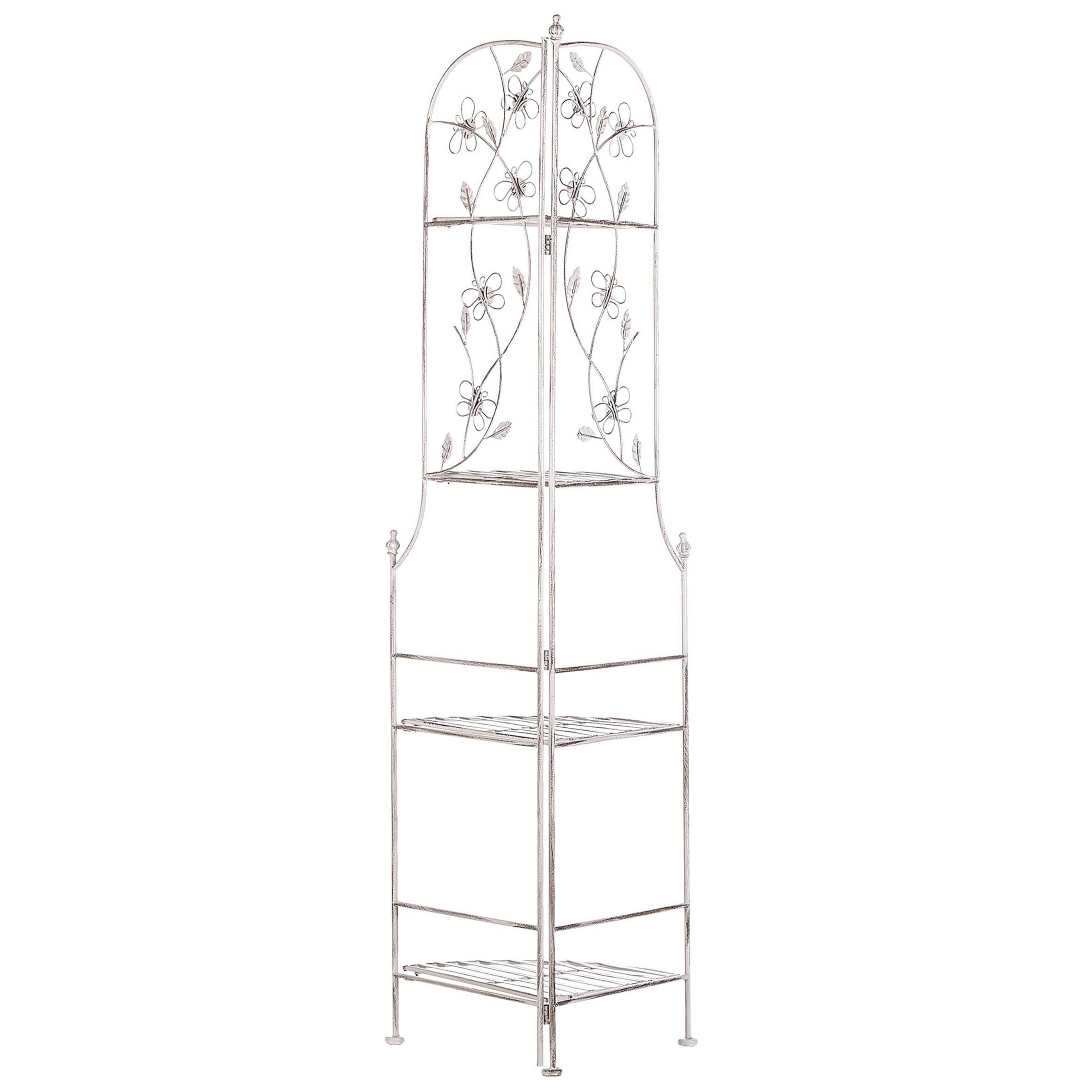 Beliani - Étagère Angle Extérieur pour Plantes et Accessoires 4 Niveaux Solution de Rangement pour Balcon ou Jardin au Style Traditionnel et Romantique Beliani - Imagen 6