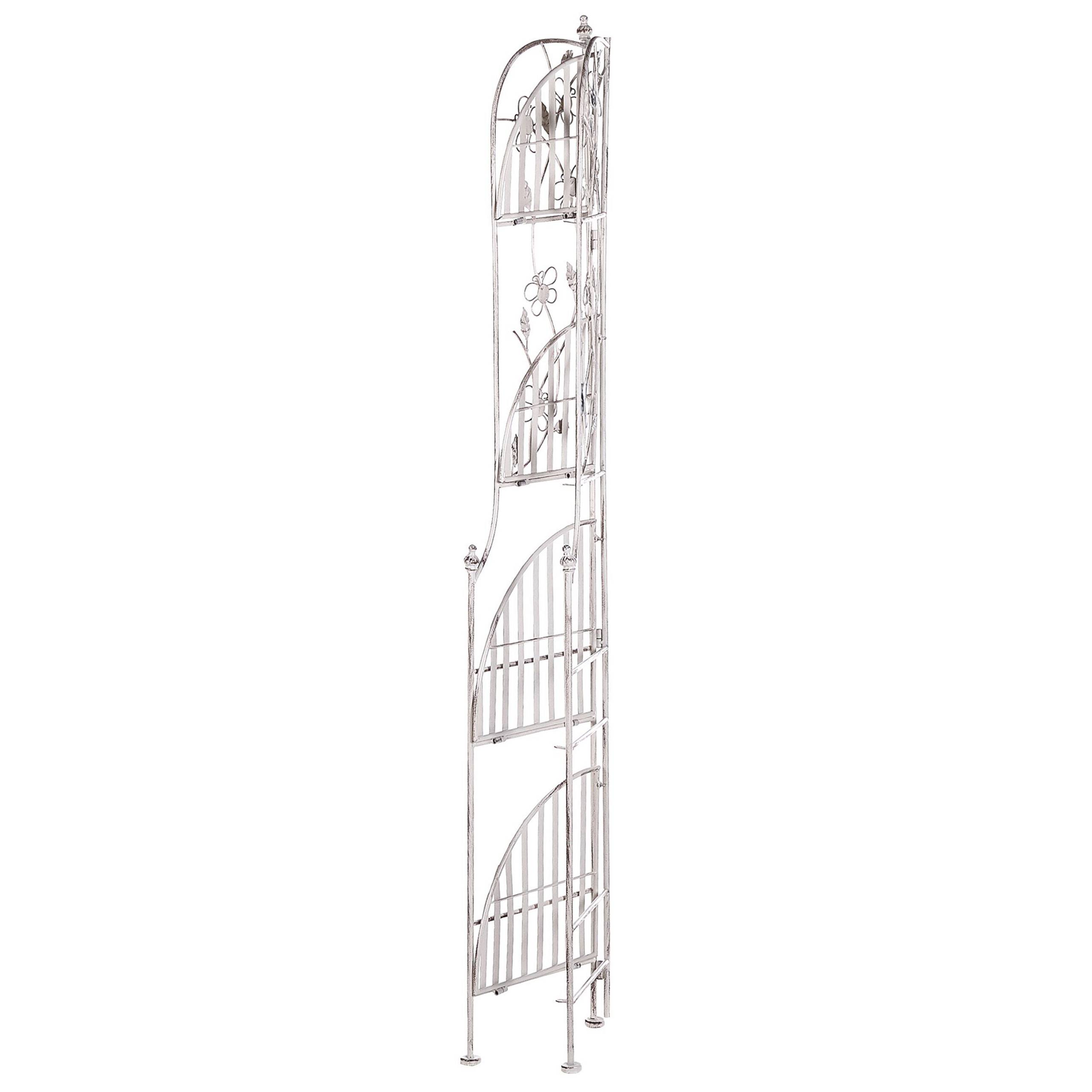 Beliani - Étagère Angle Extérieur pour Plantes et Accessoires 4 Niveaux Solution de Rangement pour Balcon ou Jardin au Style Traditionnel et Romantique Beliani - Imagen 5