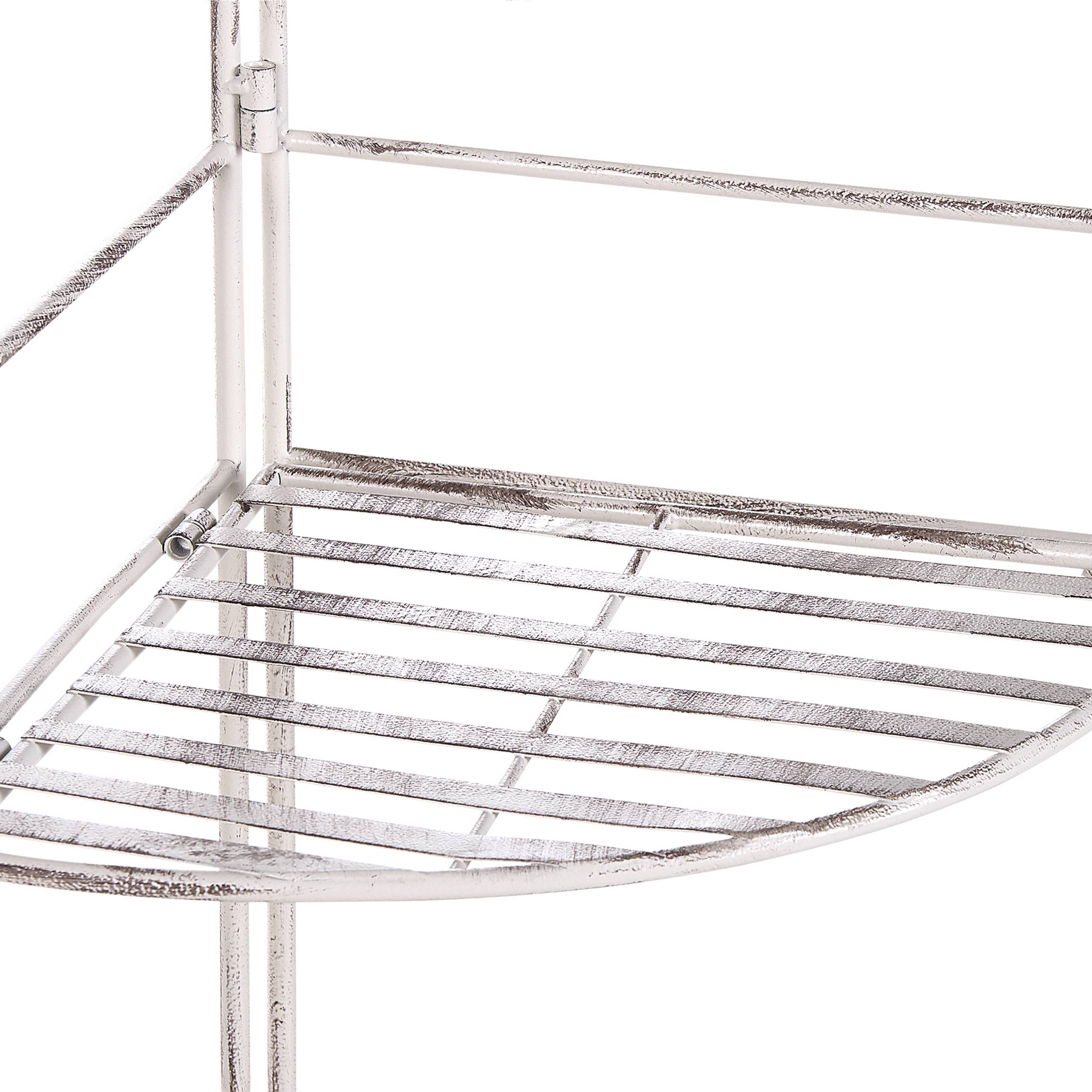 Beliani - Étagère Angle Extérieur pour Plantes et Accessoires 4 Niveaux Solution de Rangement pour Balcon ou Jardin au Style Traditionnel et Romantique Beliani - Imagen 7