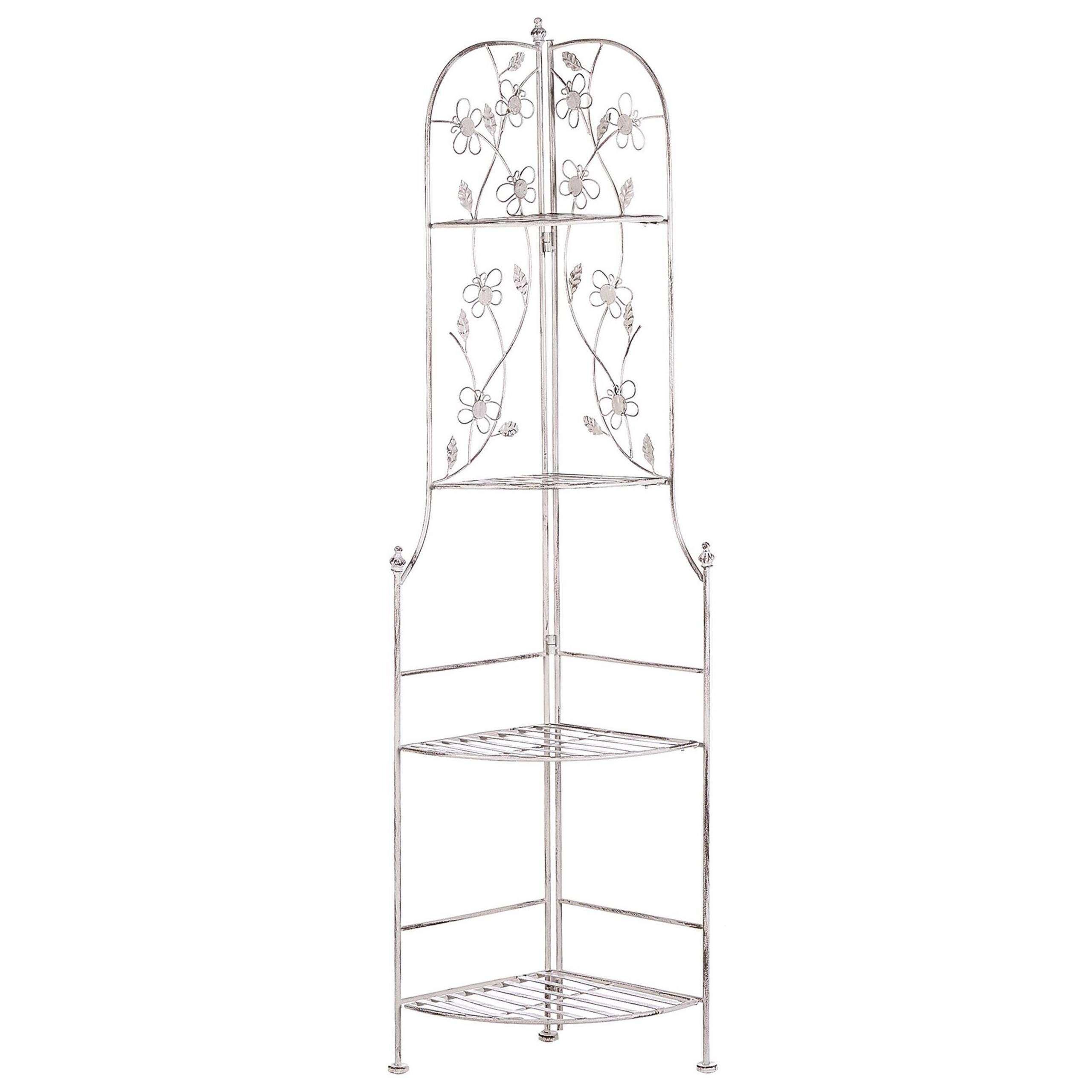 Beliani - Étagère Angle Extérieur pour Plantes et Accessoires 4 Niveaux Solution de Rangement pour Balcon ou Jardin au Style Traditionnel et Romantique Beliani - Imagen 1
