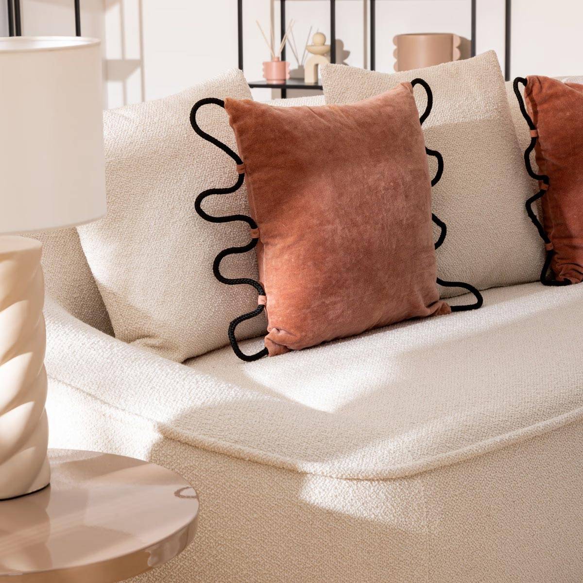 Atmosphera - Coussin velours avec corde - ATMOSPHERA - Imagen 4