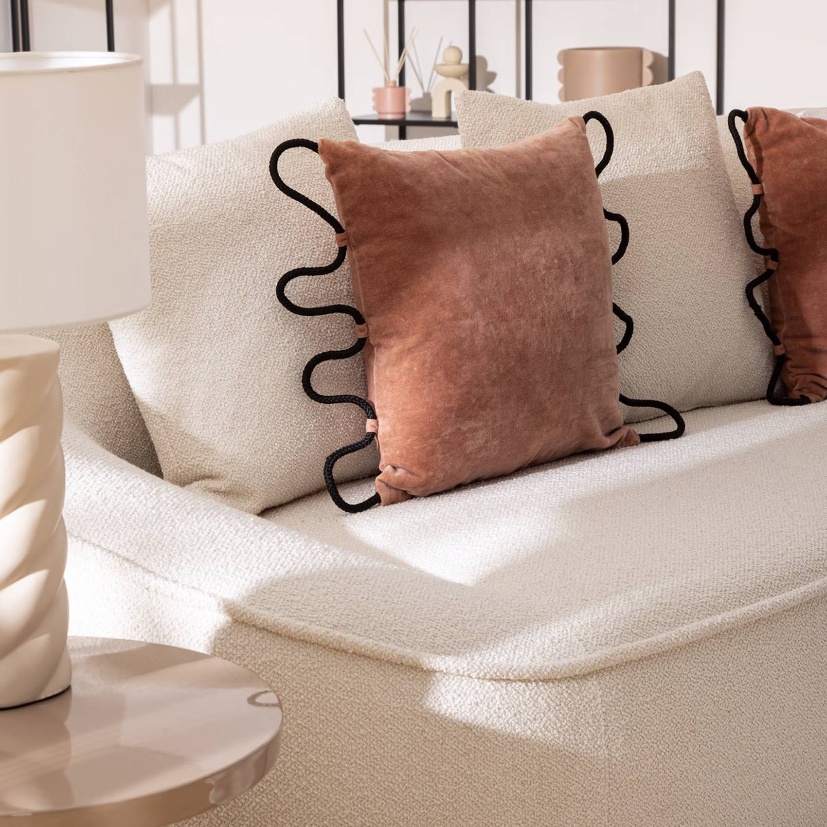 Atmosphera - Coussin velours avec corde - ATMOSPHERA - Imagen 5