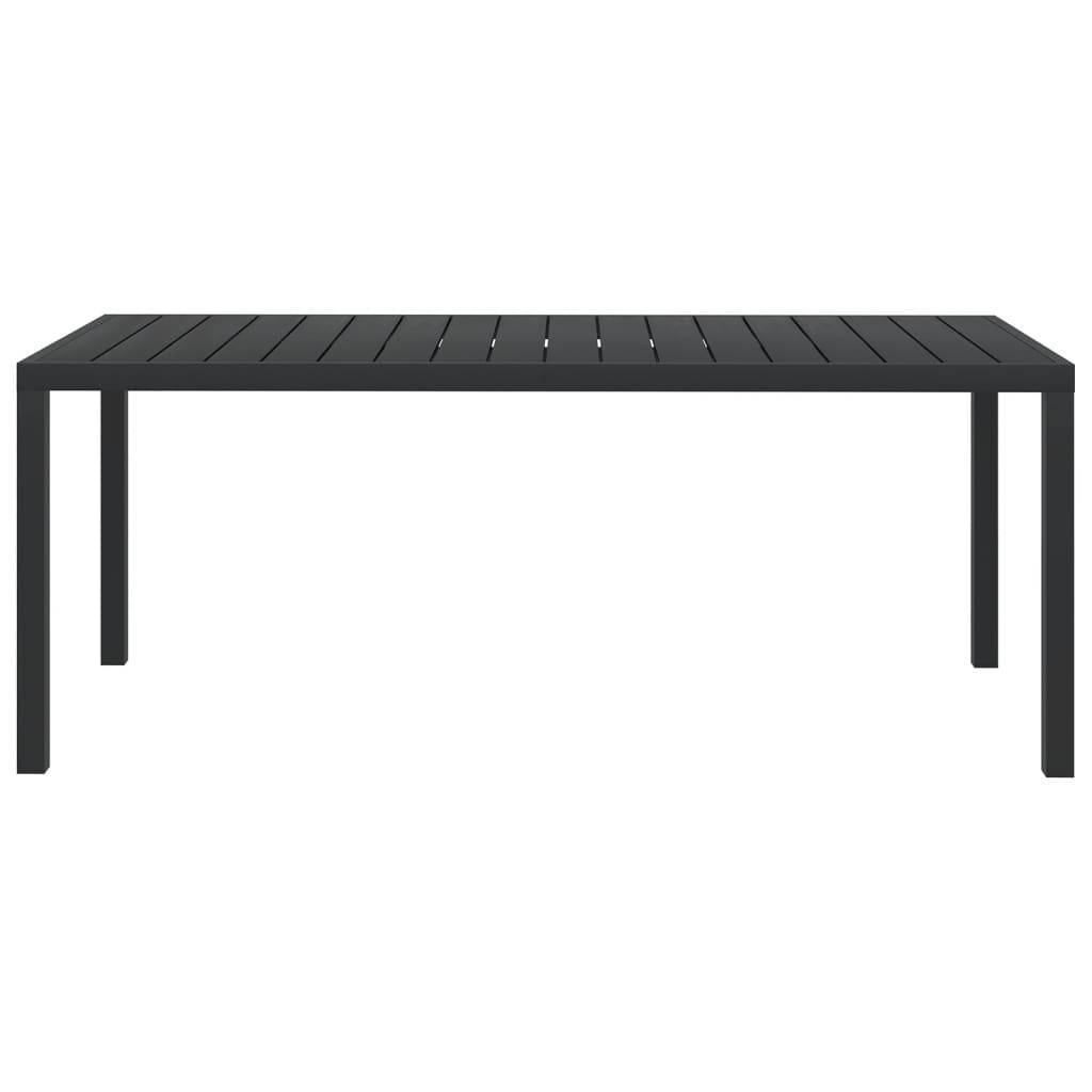 Vidaxl - Table de jardin Noir 185 x 90 x 74 cm Aluminium et WPC vidaXL 42792 - Imagen 7