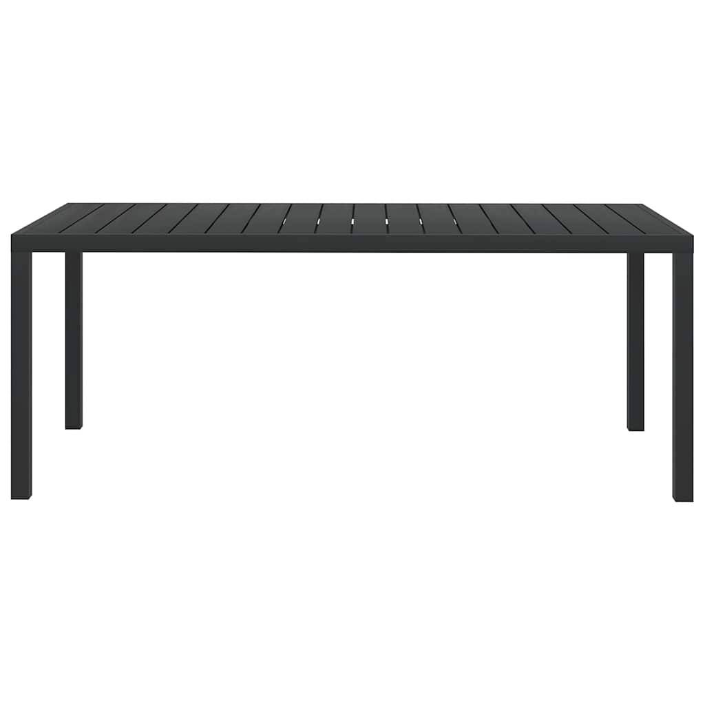 Vidaxl - Table de jardin Noir 185 x 90 x 74 cm Aluminium et WPC vidaXL 42792 - Imagen 2