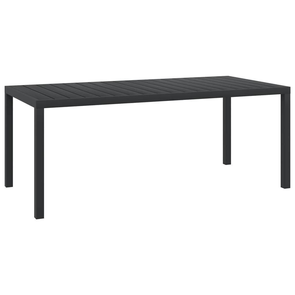 Vidaxl - Table de jardin Noir 185 x 90 x 74 cm Aluminium et WPC vidaXL 42792 - Imagen 1