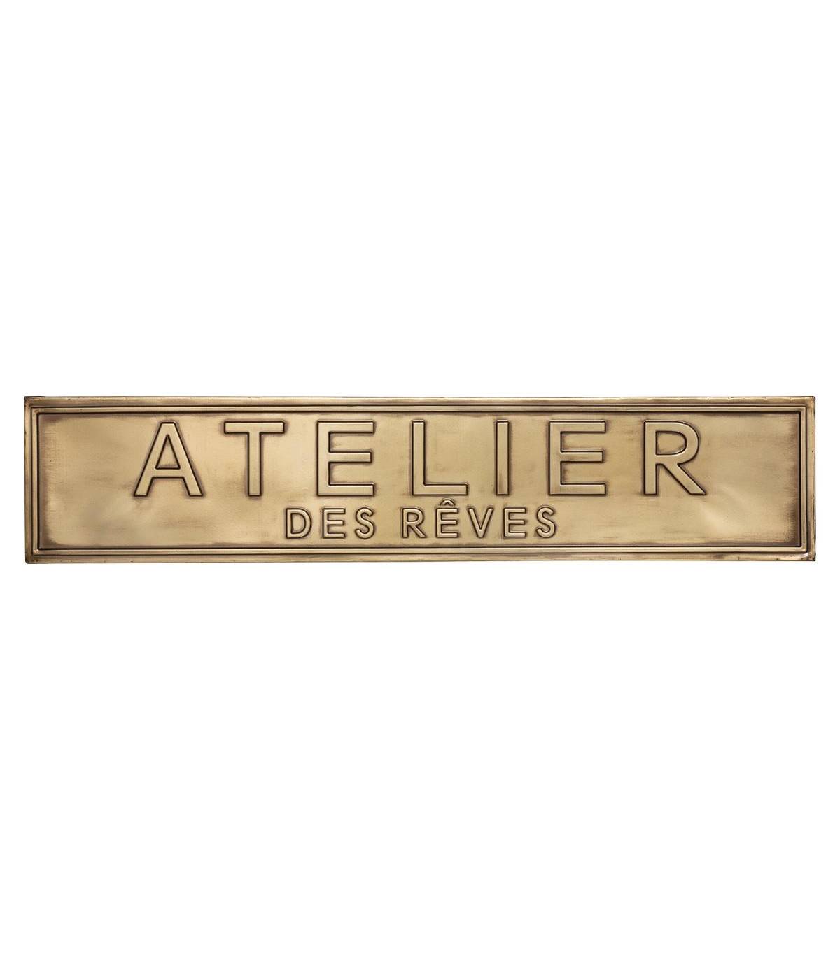 Décoration murale en Métal doré Lettres en relief  99 x 20 cm - Imagen 1
