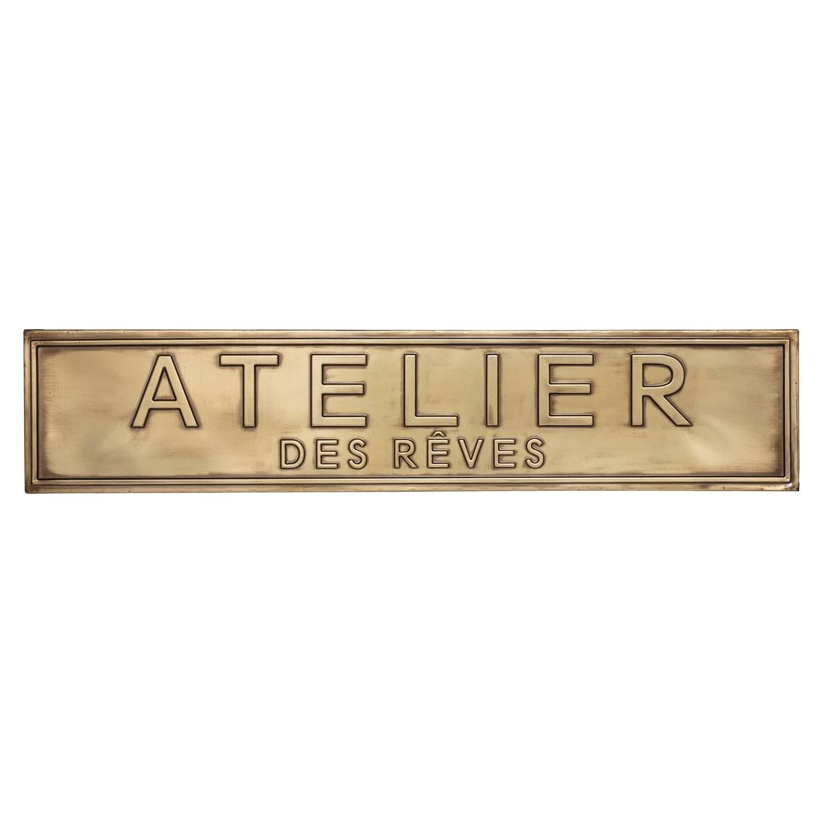 Atmosphera - Déco murale métal embossé 99x20cm - Atmosphera Créateur d'intérieur - Imagen 1