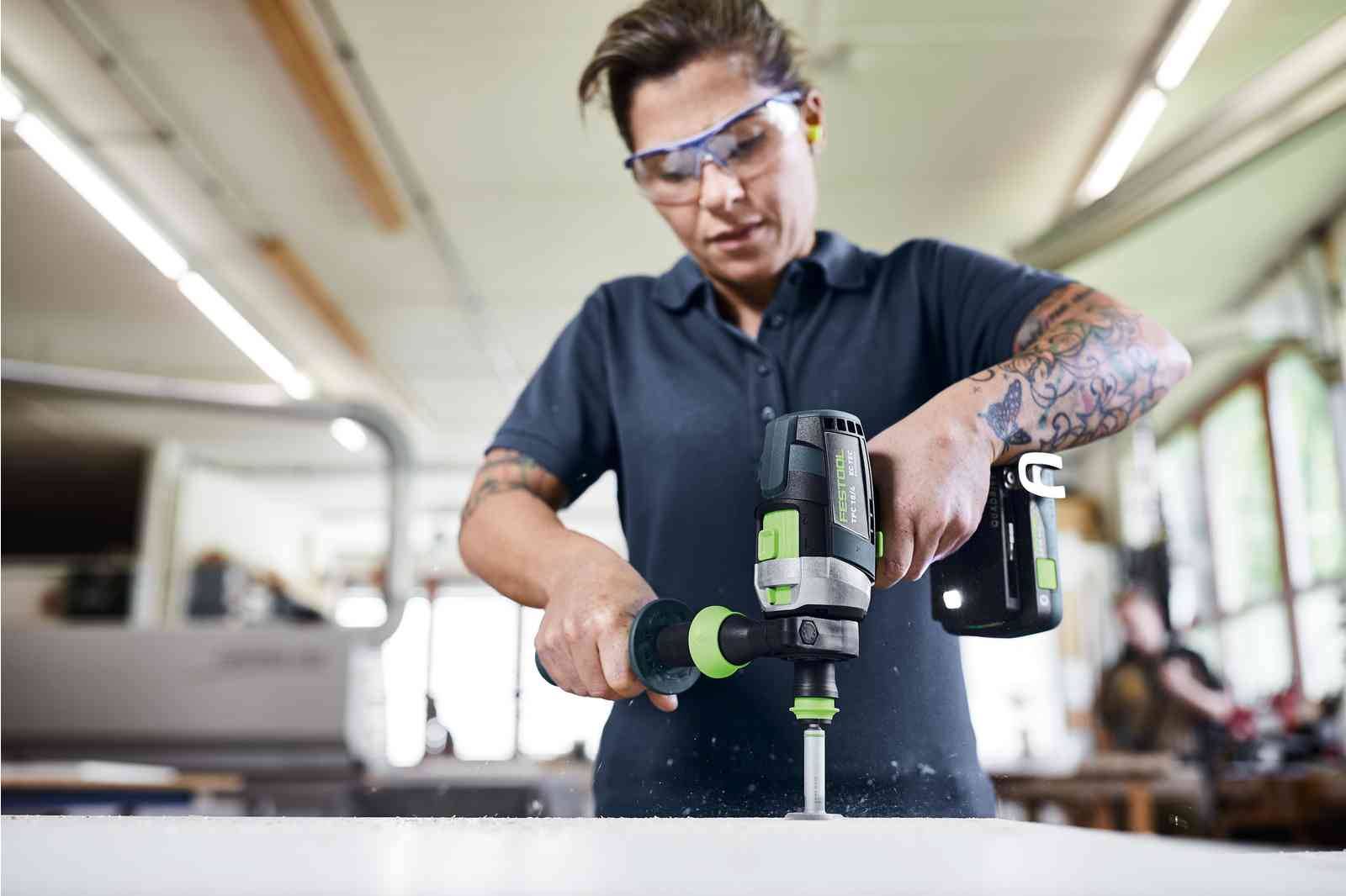 Festool - Perceuse-visseuse à percussion 18V QUADRIVE TPC 18/4 5,0/4,0 I-Set/XL + 1 batterie 4Ah + 1 batterie 5Ah + chargeur + Systainer SYS3 - FESTOOL - 577622 - Imagen 7