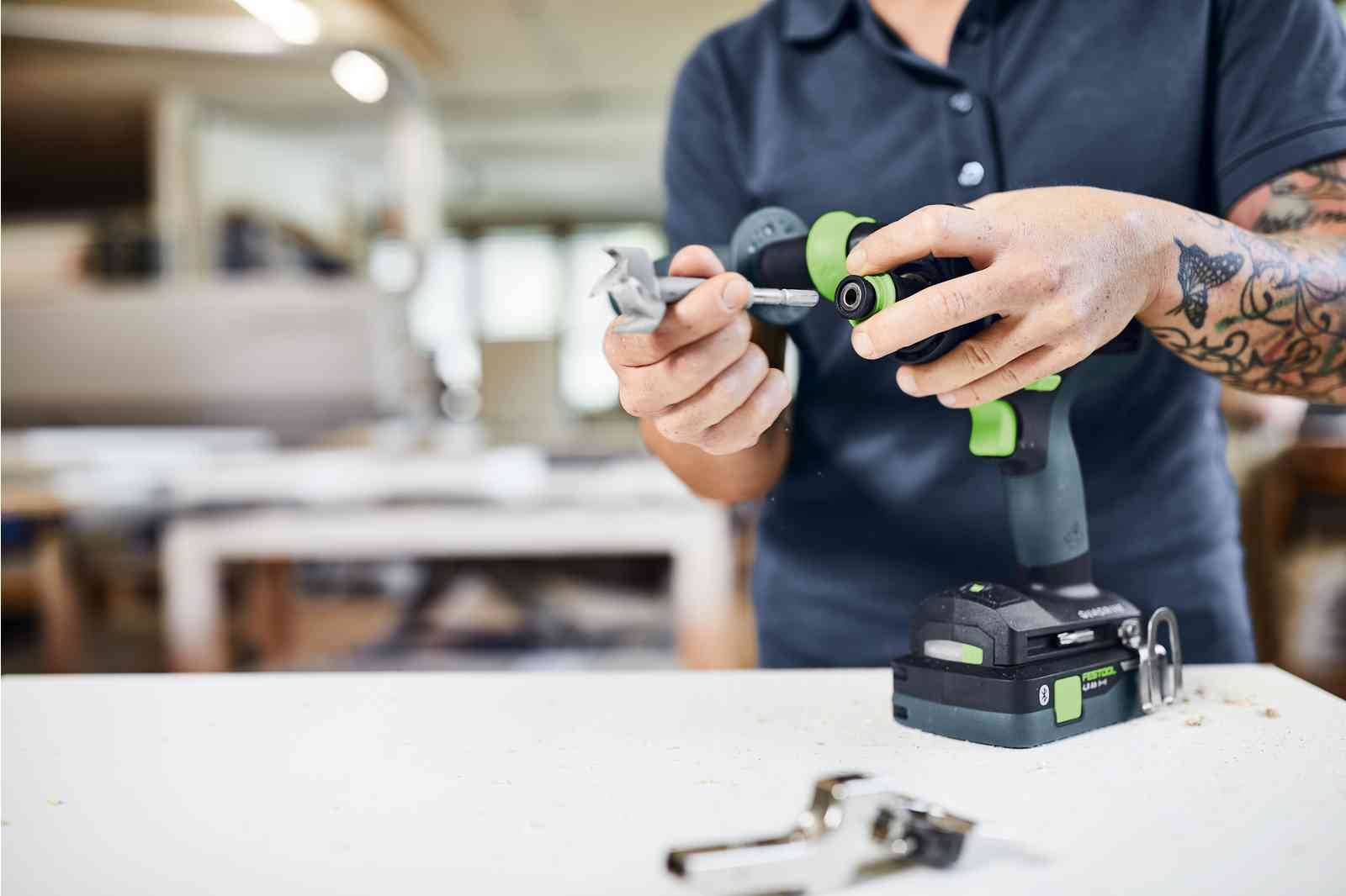 Festool - Perceuse-visseuse à percussion 18V QUADRIVE TPC 18/4 5,0/4,0 I-Set/XL + 1 batterie 4Ah + 1 batterie 5Ah + chargeur + Systainer SYS3 - FESTOOL - 577622 - Imagen 9