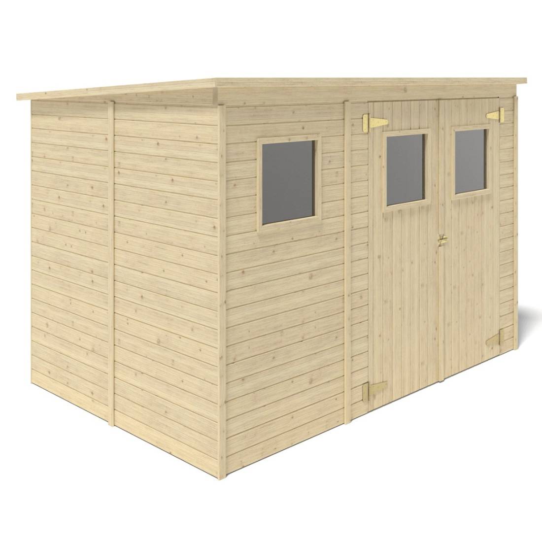 Altanka - Abri de jardin en bois 4.86 m2 - 2.7x1.8 m - Couleur: naturel - DOM421 - ALTANKA - Image 7