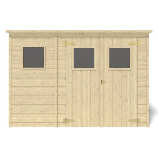Altanka - Abri de jardin en bois 4.86 m2 - 2.7x1.8 m - Couleur: naturel - DOM421 - ALTANKA - Image 6