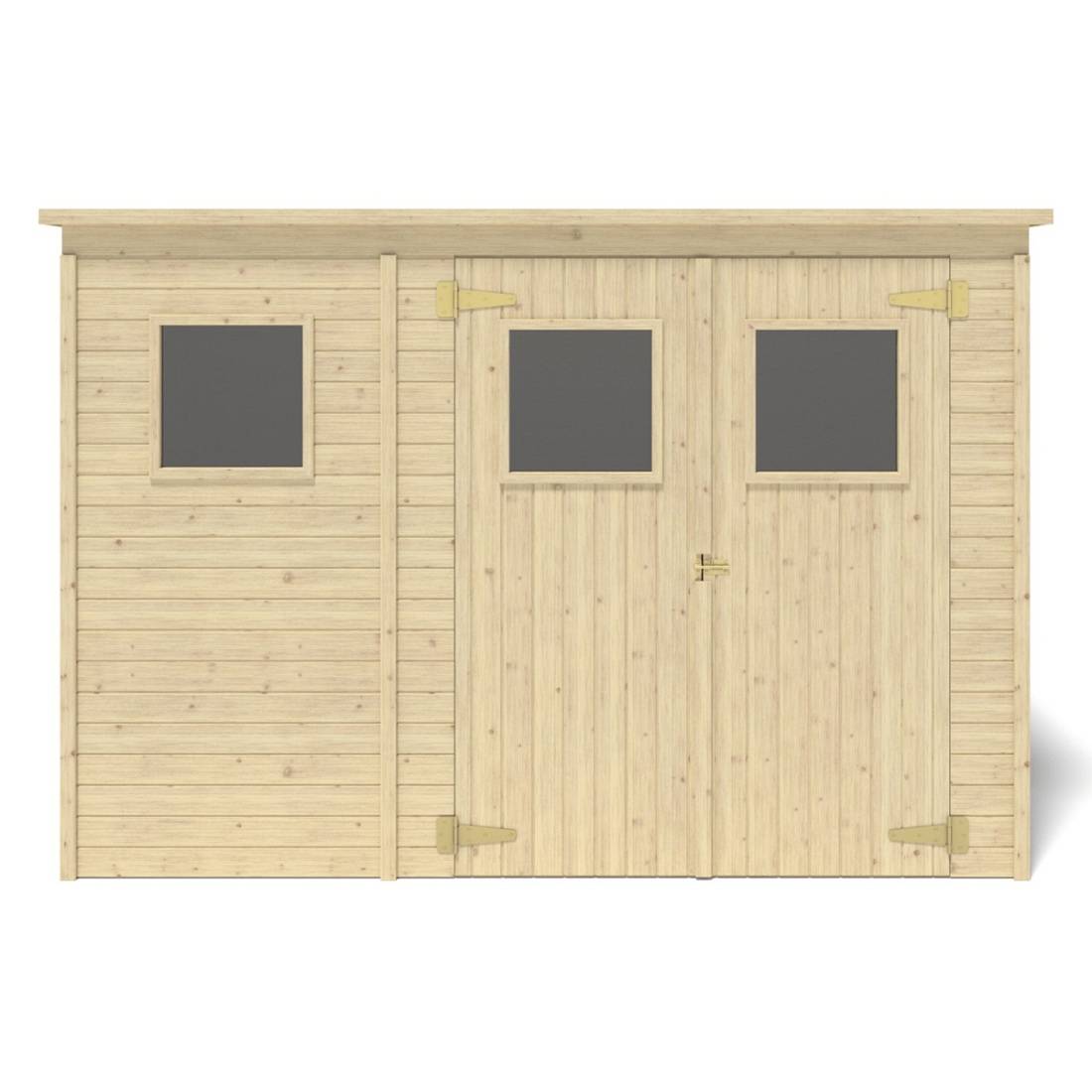 Altanka - Abri de jardin en bois 4.86 m2 - 2.7x1.8 m - Couleur: naturel - DOM421 - ALTANKA - Image 6