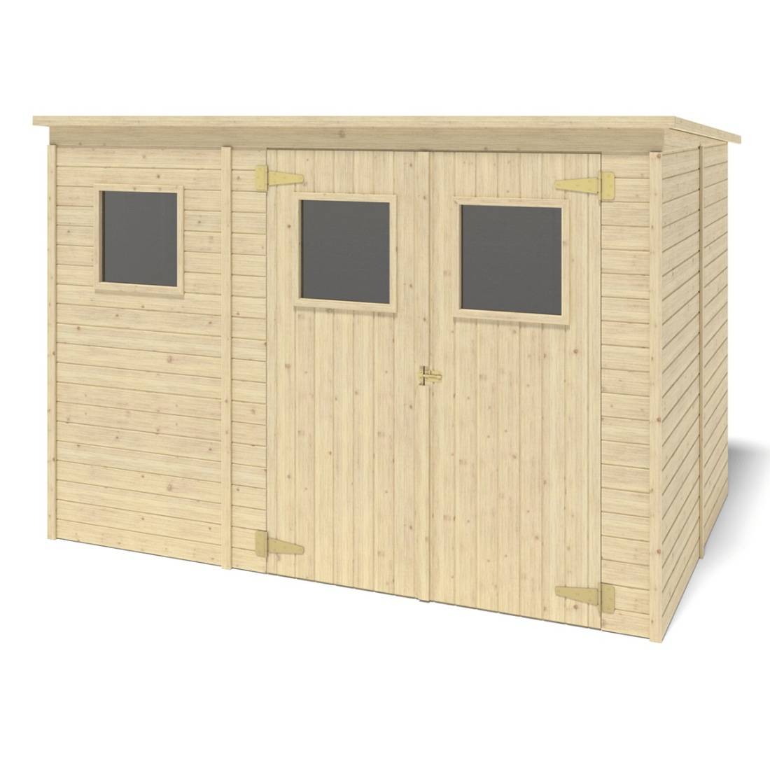 Altanka - Abri de jardin en bois 4.86 m2 - 2.7x1.8 m - Couleur: naturel - DOM421 - ALTANKA - Image 2