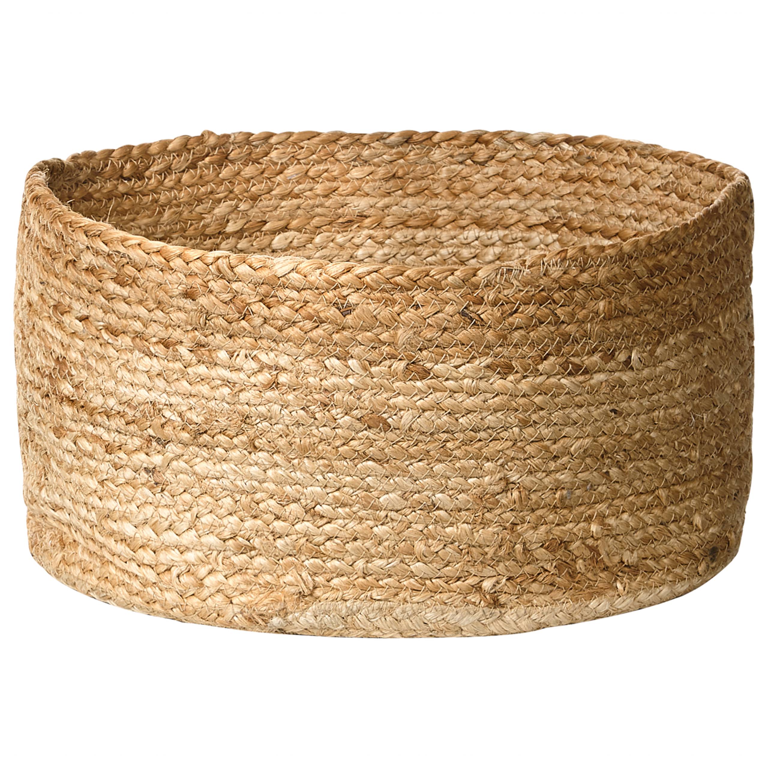 Beliani - Lot de 3 Paniers de Linge en Jute Naturelle Beige 12/16/21 cm de Hauteur Accessoire Rangement Décoration Boho - Imagen 5