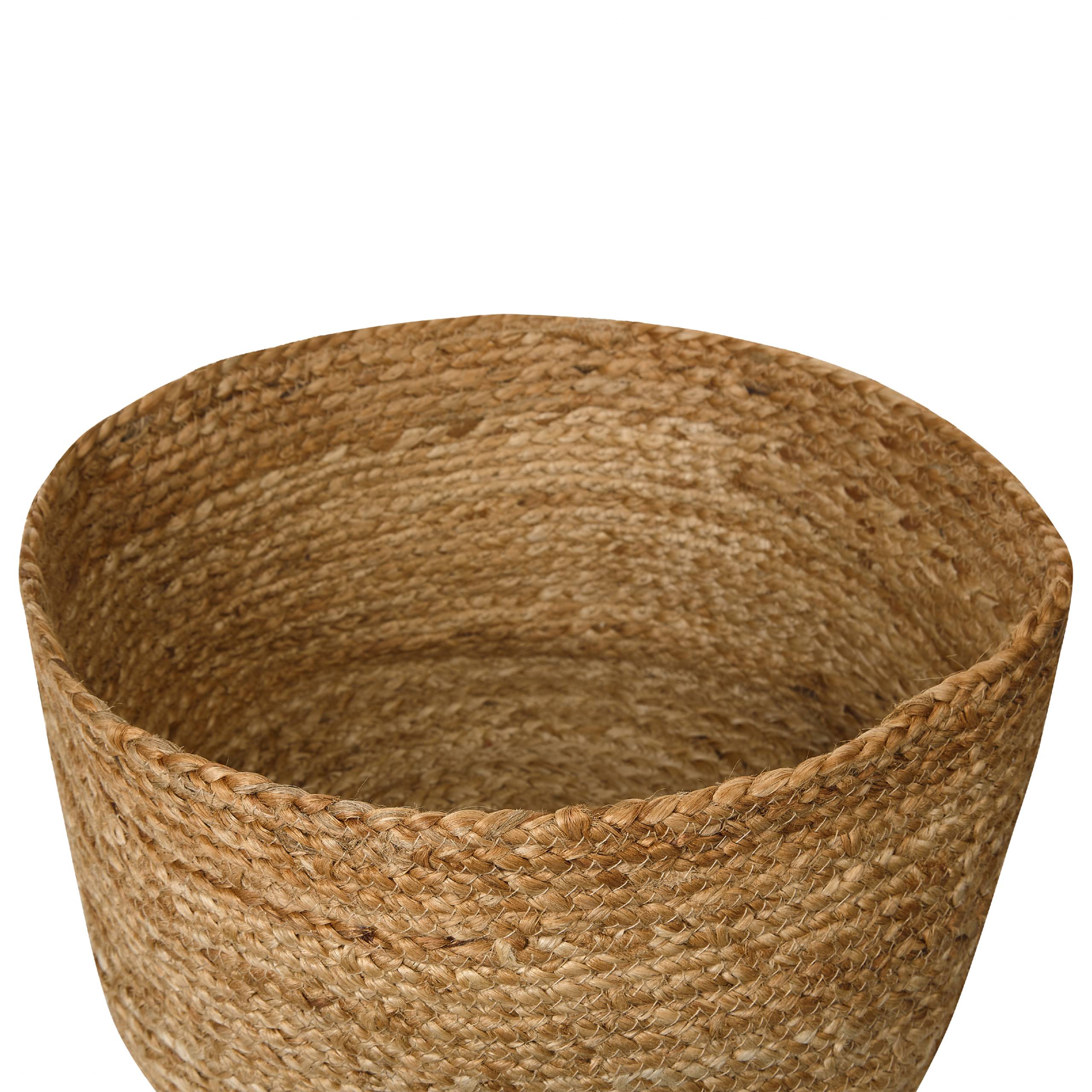 Beliani - Lot de 3 Paniers de Linge en Jute Naturelle Beige 12/16/21 cm de Hauteur Accessoire Rangement Décoration Boho - Imagen 8