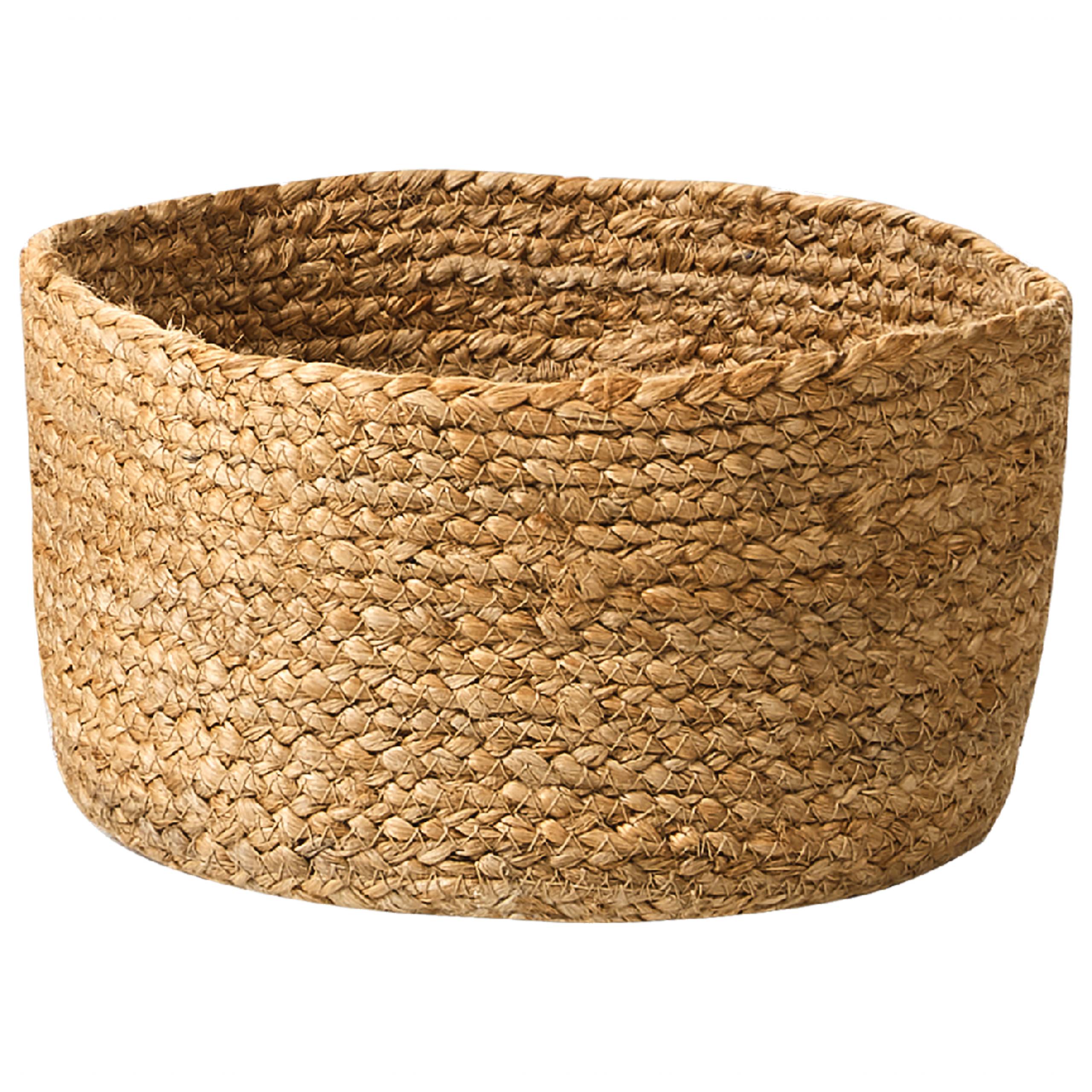 Beliani - Lot de 3 Paniers de Linge en Jute Naturelle Beige 12/16/21 cm de Hauteur Accessoire Rangement Décoration Boho - Imagen 7