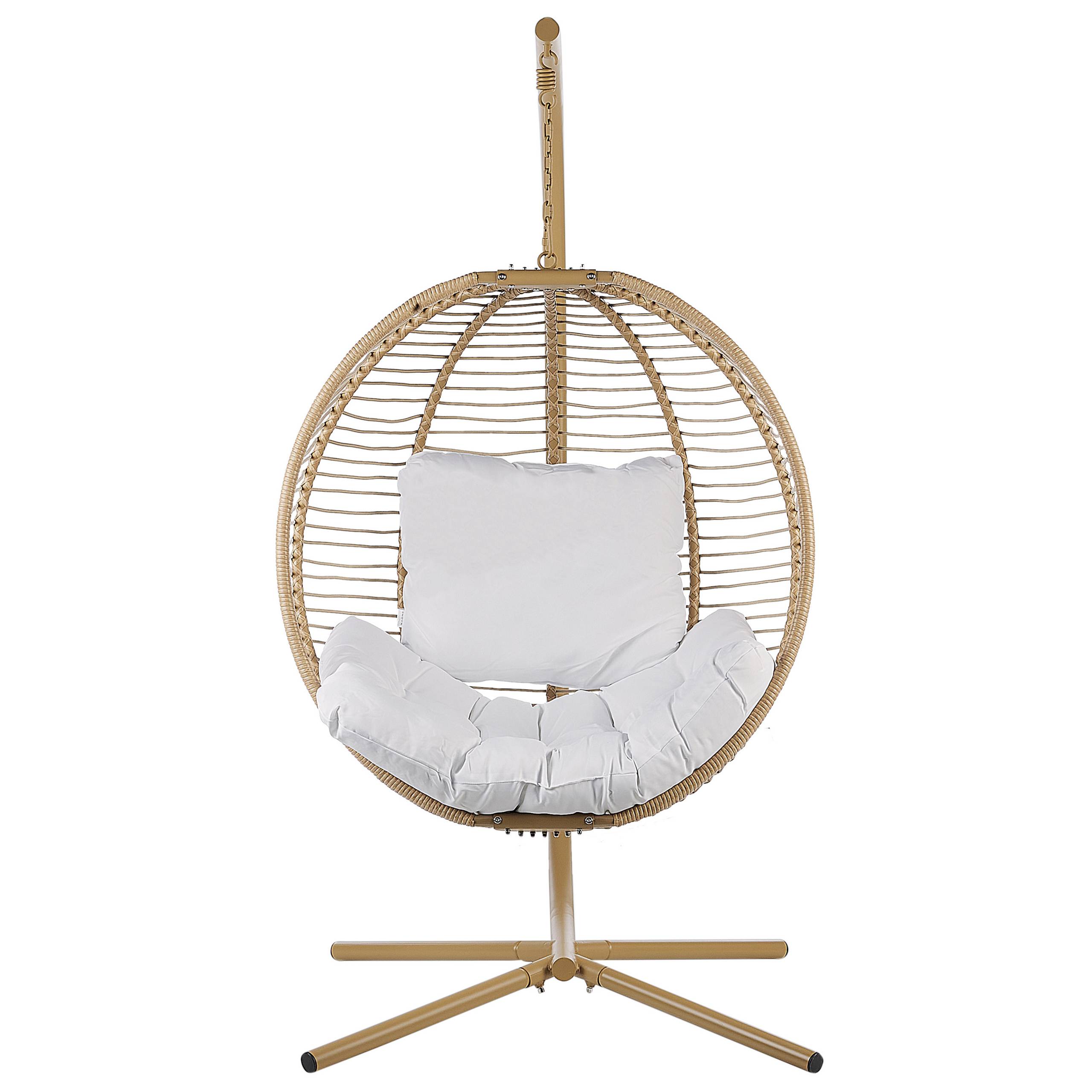 Beliani - Chaise porte-à-faux Tissu Beige ARCO - Beliani - Imagen 4