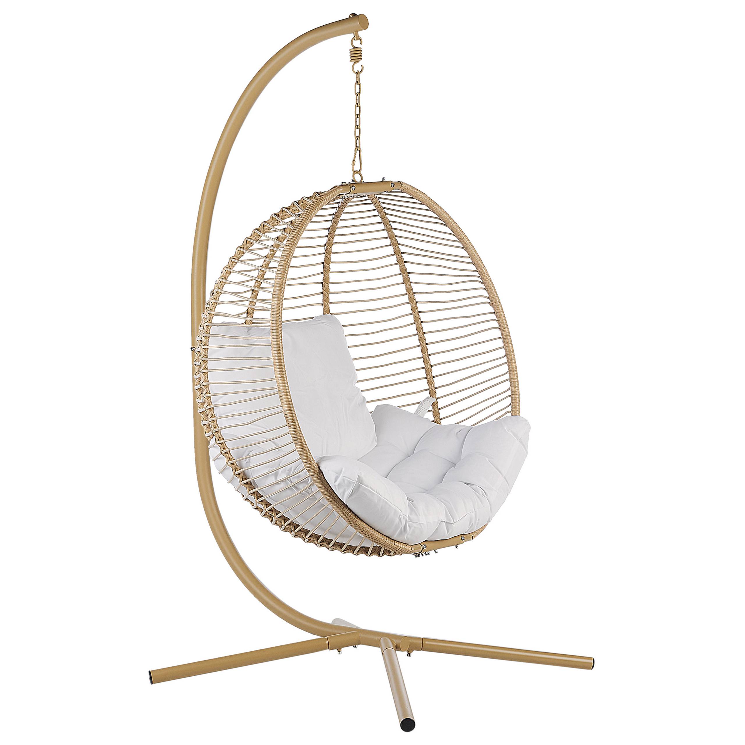 Beliani - Chaise porte-à-faux Tissu Beige ARCO - 100x98x197- Beliani - Image 2