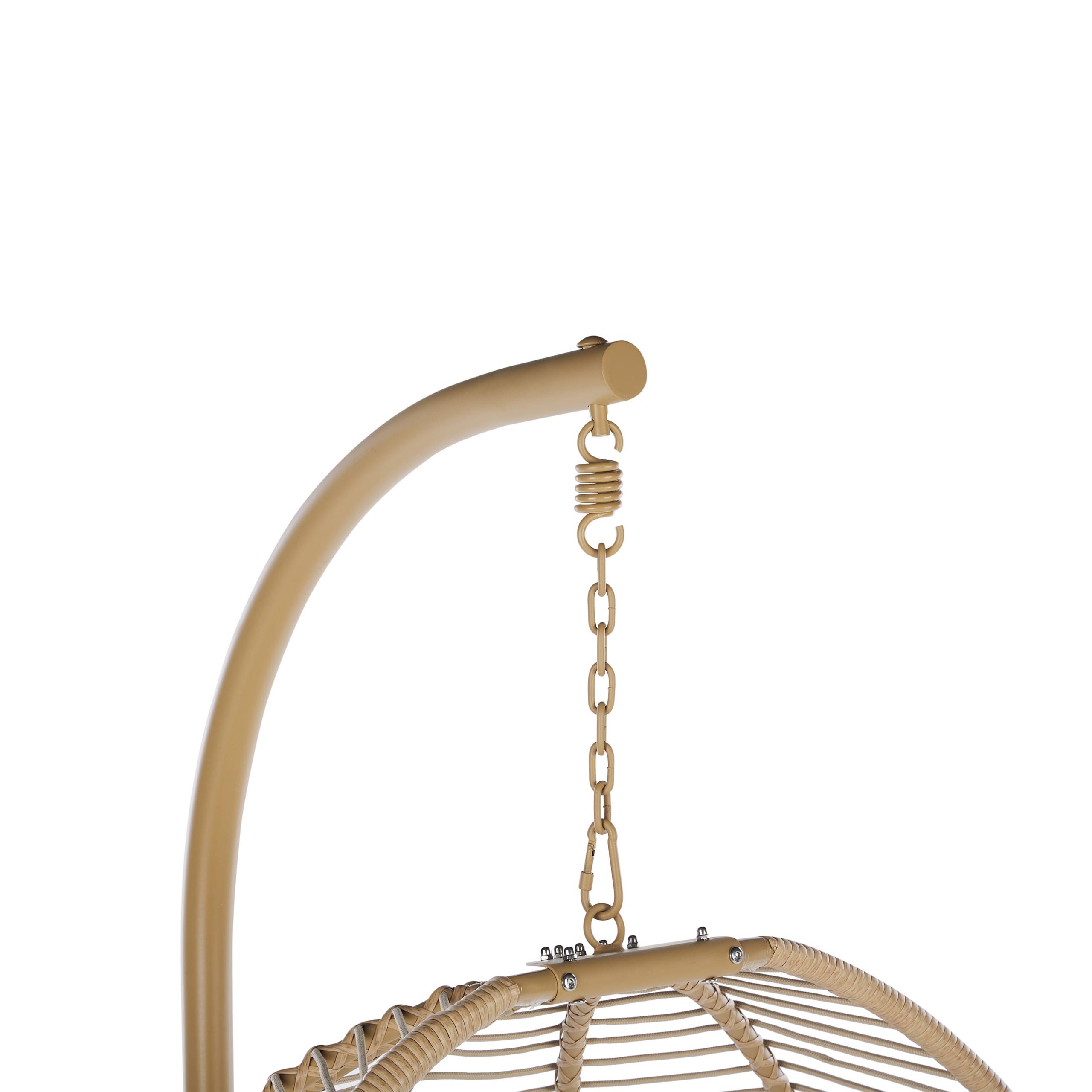 Beliani - Chaise porte-à-faux Tissu Beige ARCO - 100x98x197- Beliani - Image 8