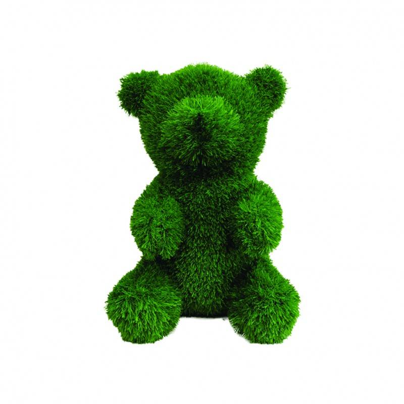 Grande peluche de Jardin ours gazon synthétique (100 cm) - Vert 100 cm - Jardinex
