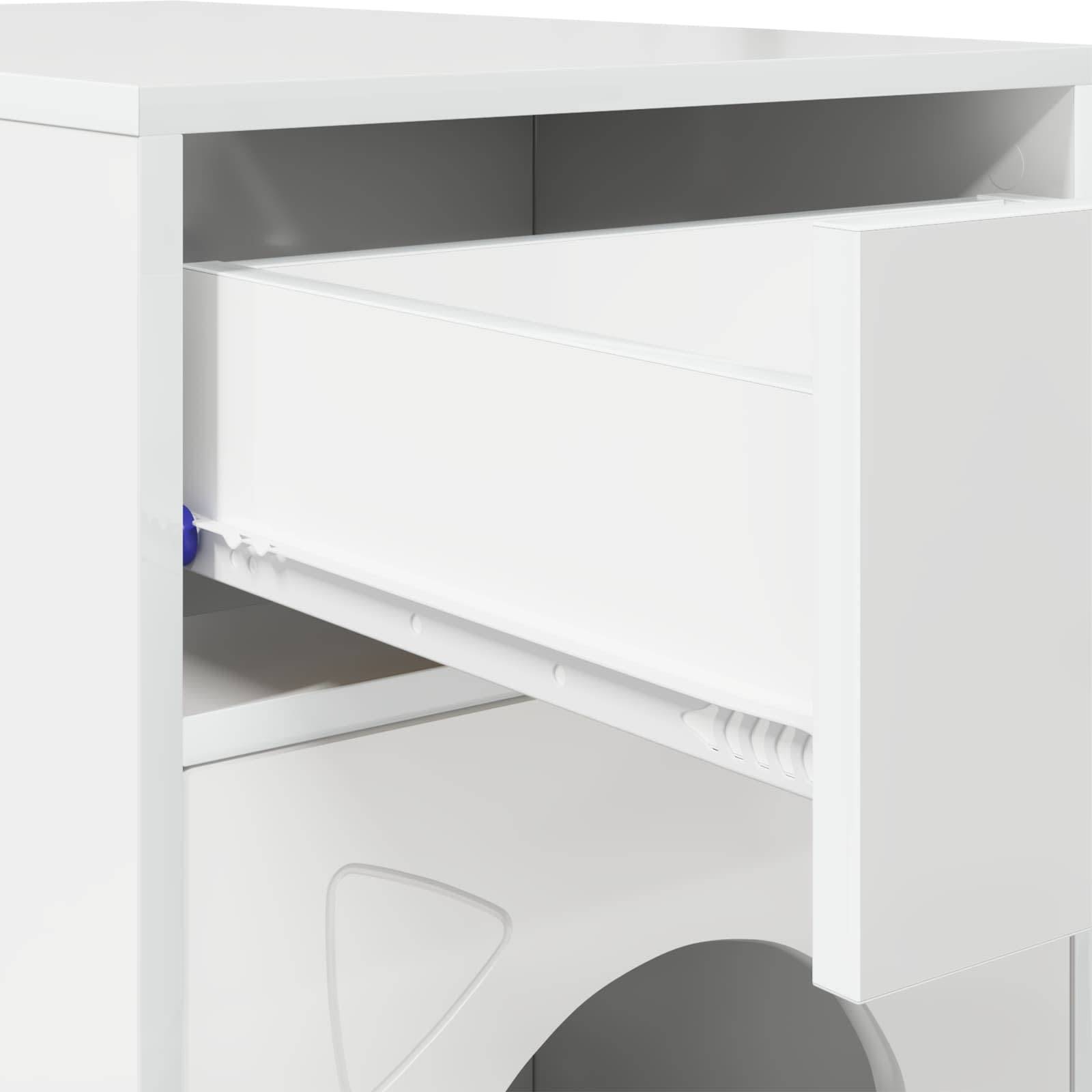 Vidaxl - Maison pour chat Blanc Brillant 72 x 42.5 x 70 cm vidaXL 8000684 - Image 10