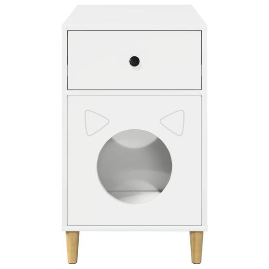 Vidaxl - Maison pour chat Blanc Brillant 72 x 42.5 x 70 cm vidaXL 8000684 - Image 8