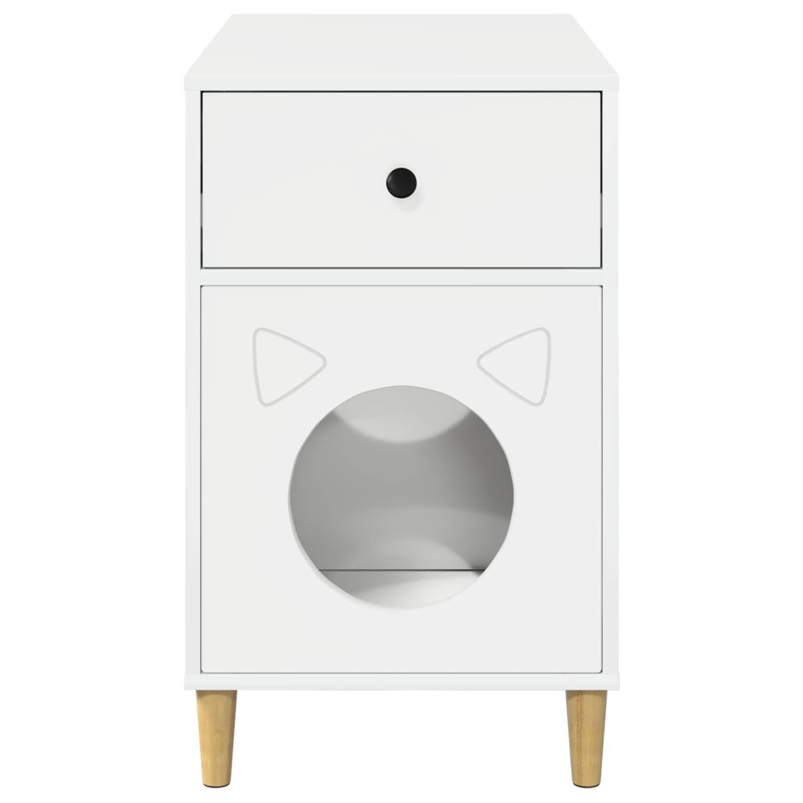 Vidaxl - Maison pour chat Blanc Brillant 72 x 42.5 x 70 cm vidaXL 8000684 - Image 8