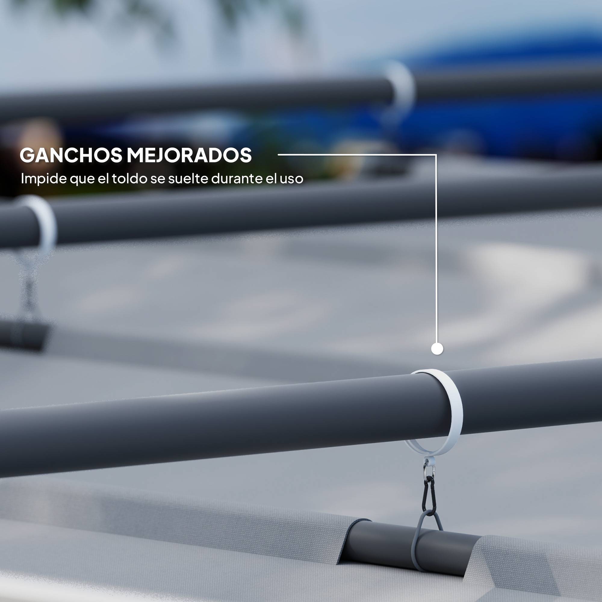 Pergola Adossée 3x3m en Métal Toit Rétractable Coulissant Protection UV Gris - ComfortXL Outdoor Living - Image 7
