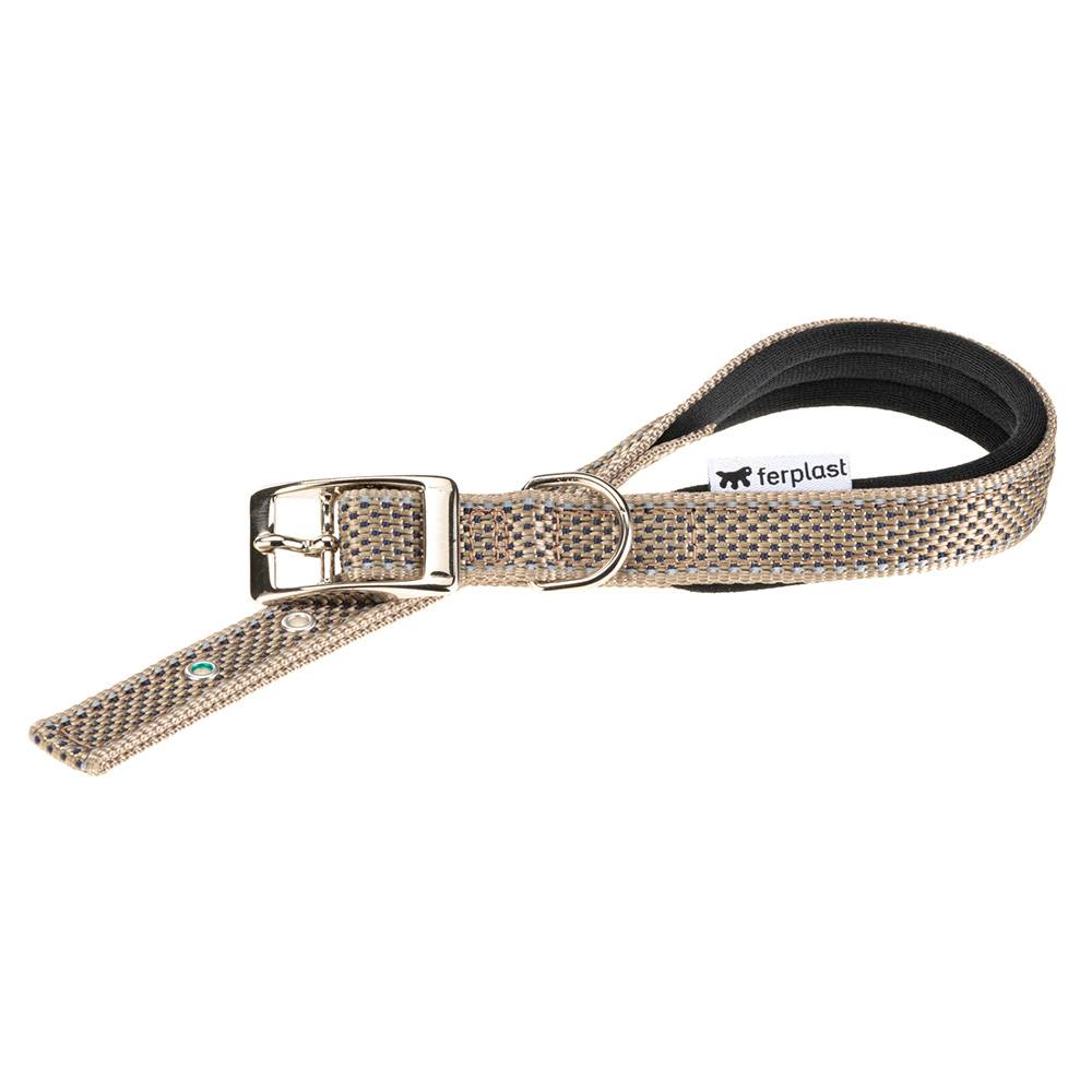 Ferplast - Collier pour Chiens Réfléchissant Rembourré DAYTONA DELUXE C20/43, Réglable, Boucle en Métal, Marron-Noir - Imagen 1