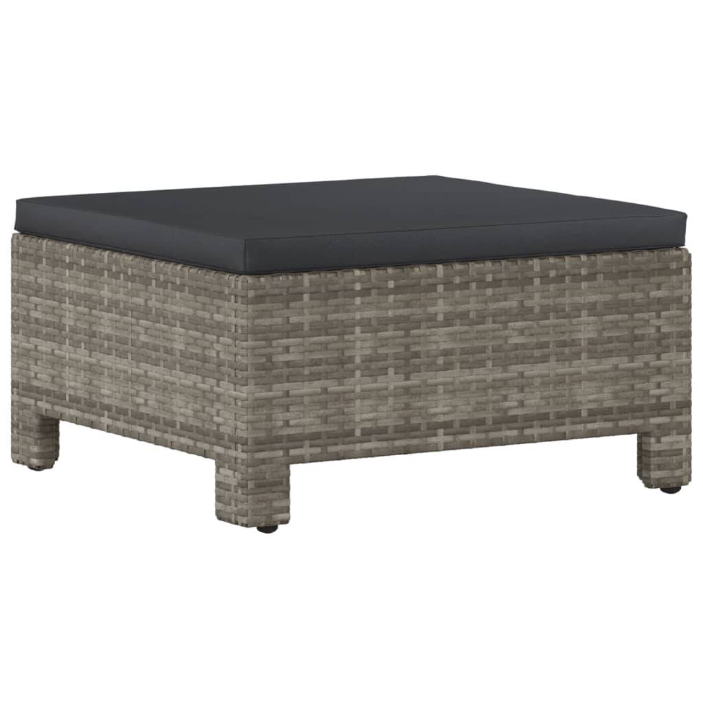 Helloshop26 - Salon de jardin meuble d'extérieur ensemble de mobilier 5 pièces avec coussins gris résine tressée - Imagen 4