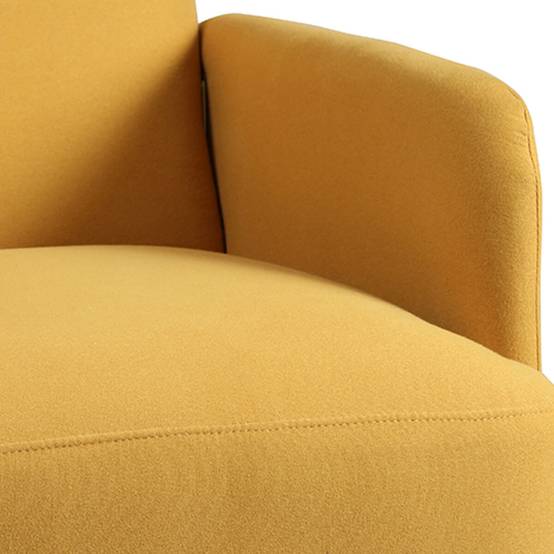 Fauteuil Rembourré Tissu Jaune - TEODORE - Image 3