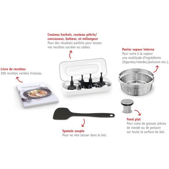 Moulinex - Robot cuiseur multifonctions 3l 1550w blanc/gris HF80CB10 Moulinex - Image 2