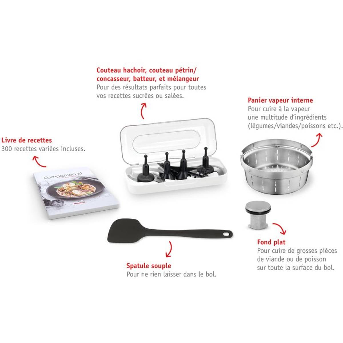 Moulinex - Robot cuiseur multifonctions 3l 1550w blanc/gris HF80CB10 Moulinex - Image 2