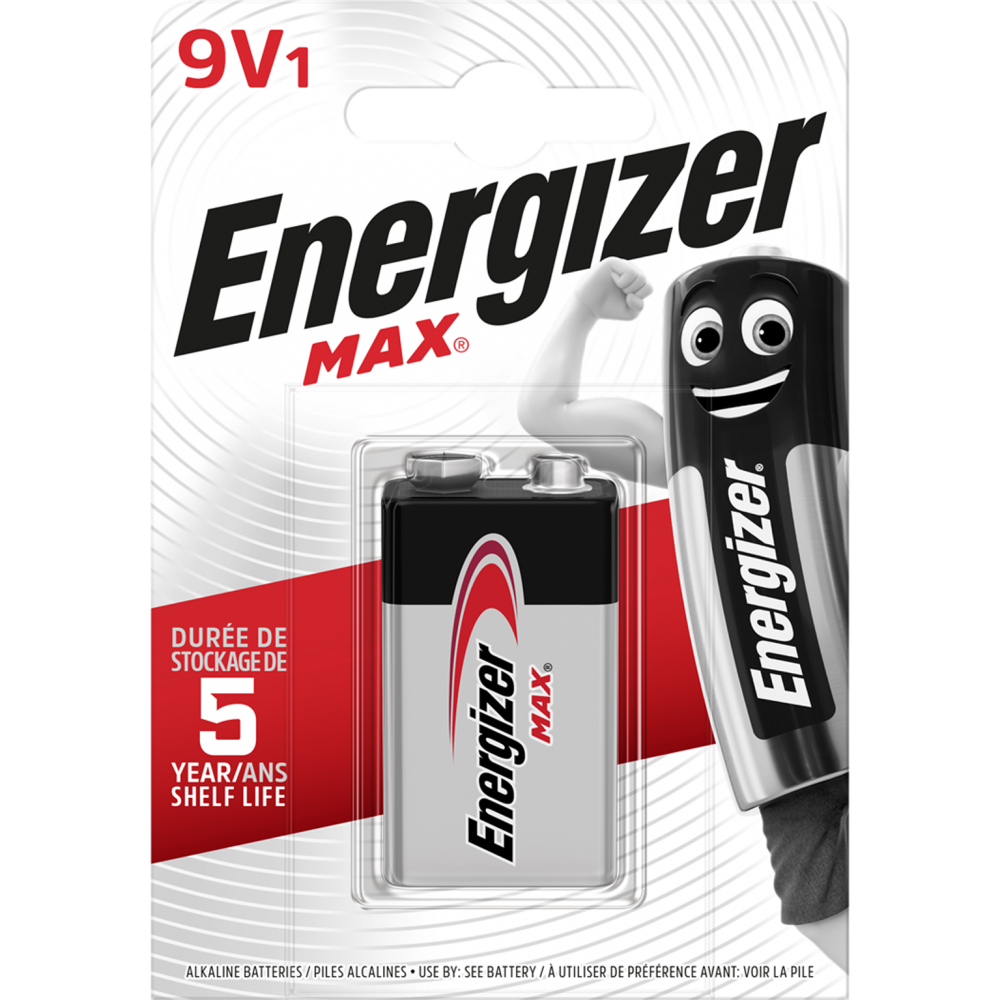 Energizer - Pile alcaline 9 v Max, 9 V, ENERGIZER - Image 1
