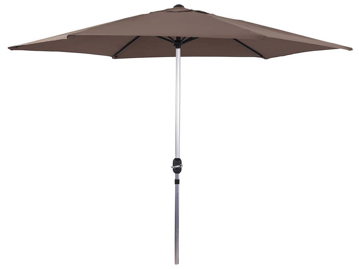 Habitat Et Jardin - Parasol Jardin Droit Alu "sol" - Rond - ø 3m - Taupe -habitat Et Jardin