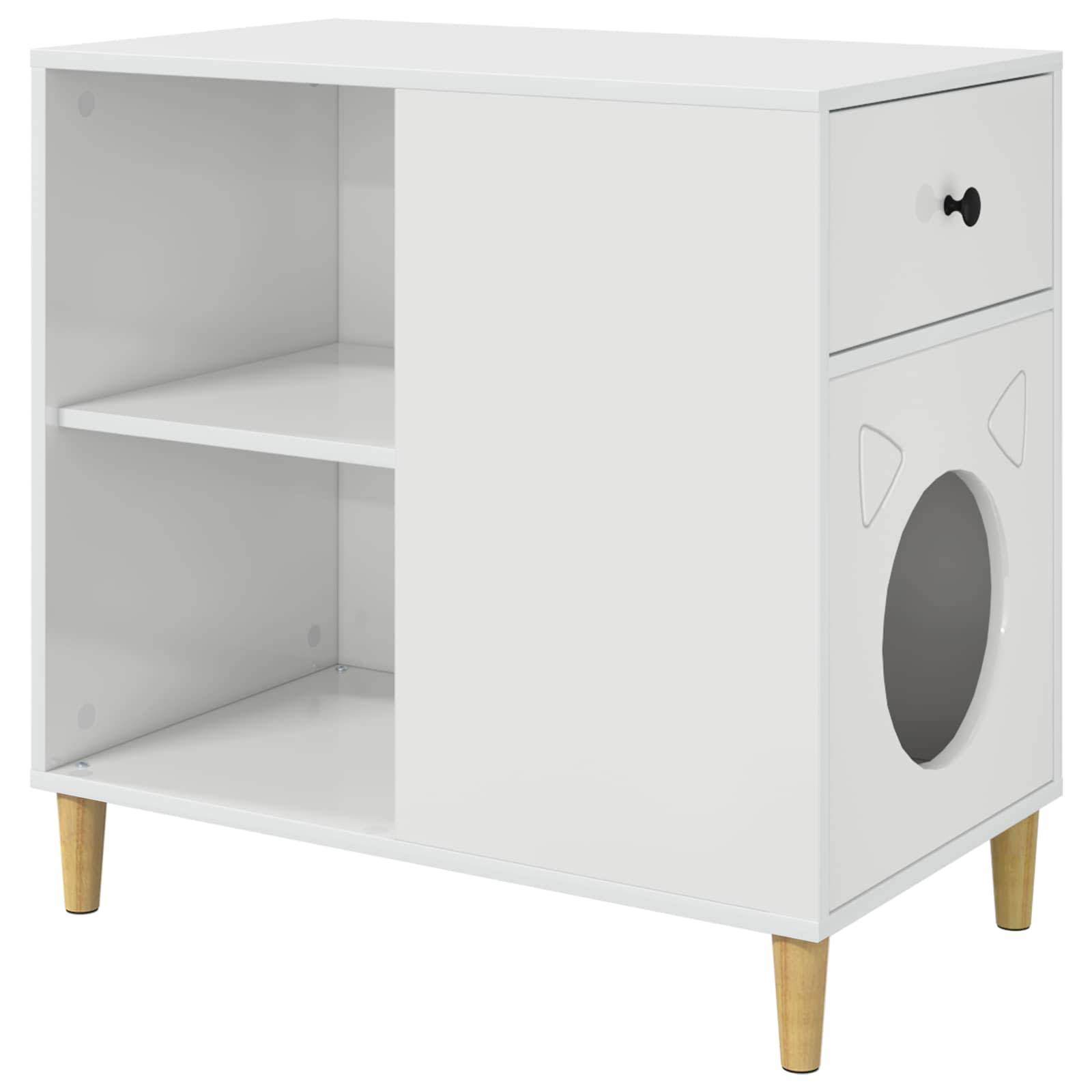 Grande Maison Chat Brillant Repos Blanc 72cm pour Grand Chat Hygiène - ComfortXL Outdoor Living - Image 2