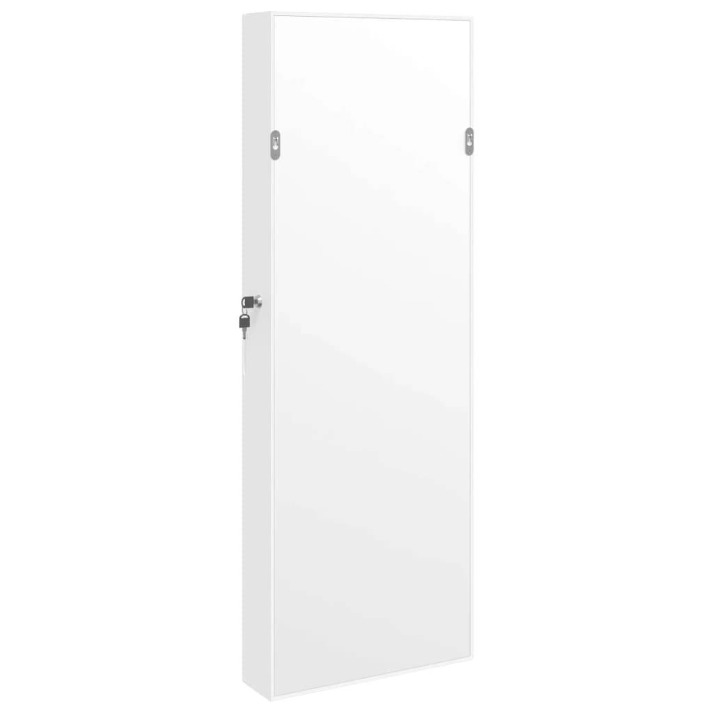 Maison Chic - Miroir Murale avec rangement - Armoire à bijoux avec miroir blanc 37,5x10x106 cm PC157 - Image 7