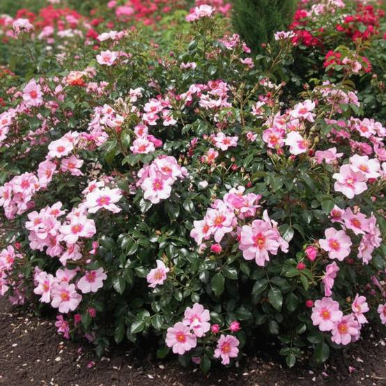 Rosier paysager Peace and Love® 'Chewsunsign' à fleurs Rose/Rouge - feuillage Caduc - Pot de 3L - 20/40 cm - Image 1